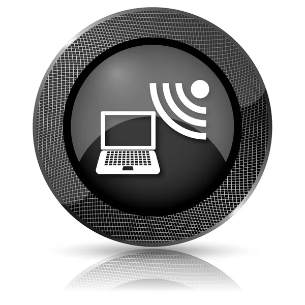 Wireless laptop icon — Stock Photo, Image