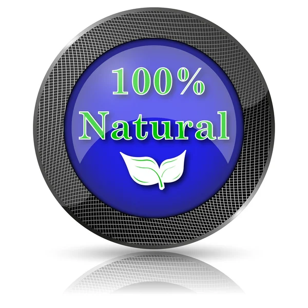 100 por ciento icono natural — Foto de Stock