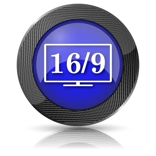 16 9 TV icon — Stock Photo, Image