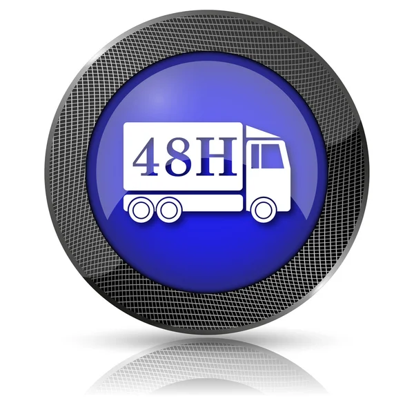 48h teslimat kamyonu simgesi — Stok fotoğraf