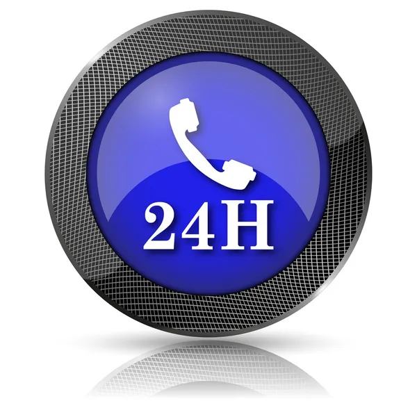 Icono del teléfono 24H — Foto de Stock