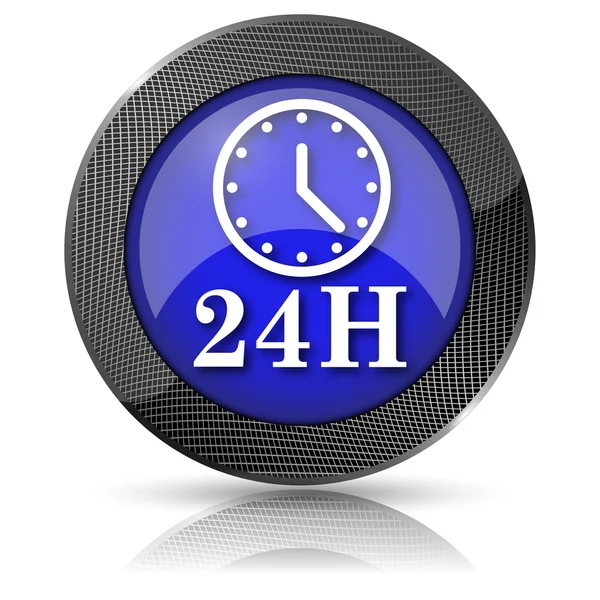 24H clock icon — Stock Photo, Image