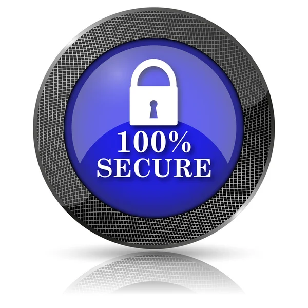 100 percent secure icon — Stock Photo, Image