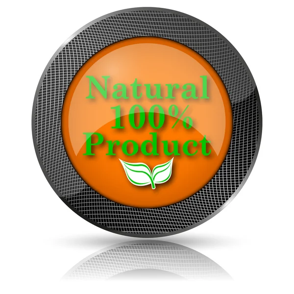 100 Icône de produit naturel pour cent — Photo