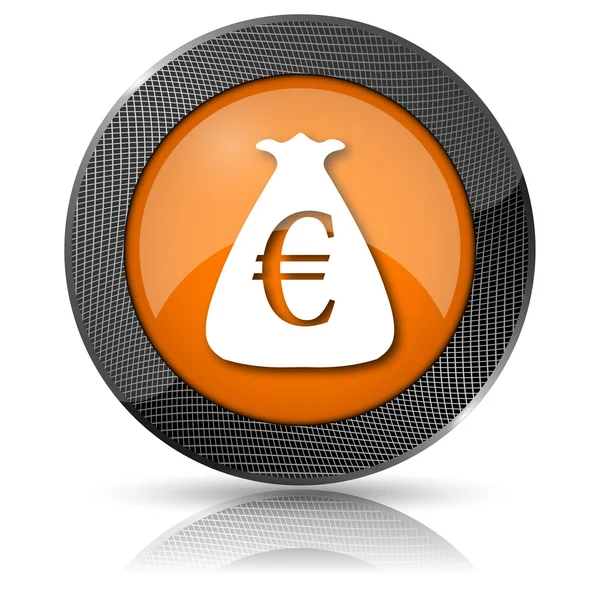Icona del sacco euro — Foto Stock
