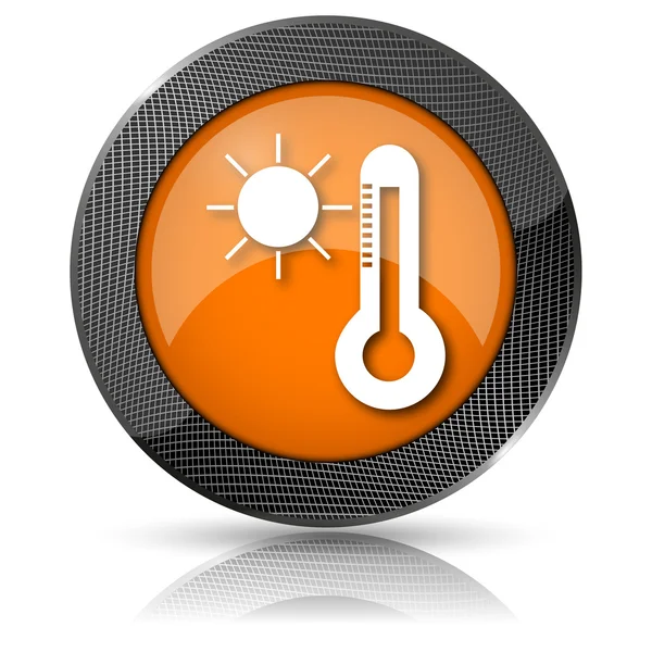 Sol e termômetro ícone — Fotografia de Stock