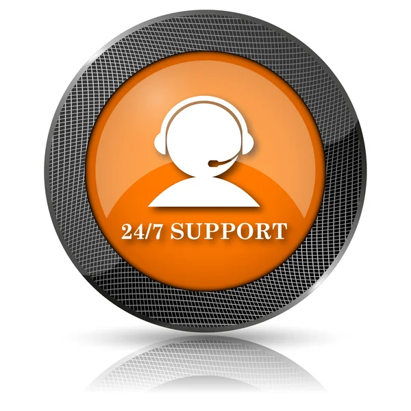 24-7 wsparcie ikona — Zdjęcie stockowe