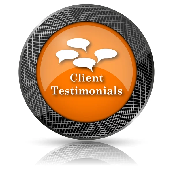 Testimonios de clientes icono — Foto de Stock