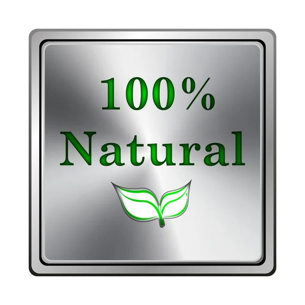 100% naturalny ikona — Zdjęcie stockowe