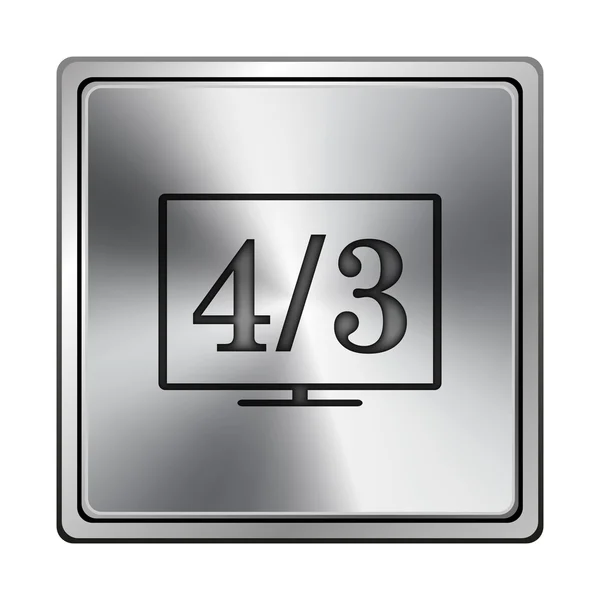 4 3 Icona TV — Foto Stock