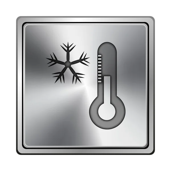 Schneeflocke mit Thermometer-Symbol — Stockfoto