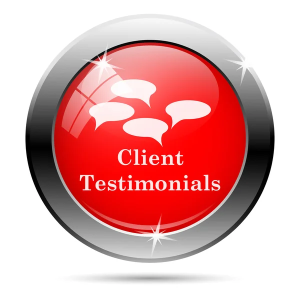 Testimonios de clientes icono — Foto de Stock