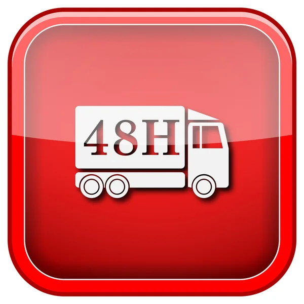 48h dodání truck ikona — Stock fotografie