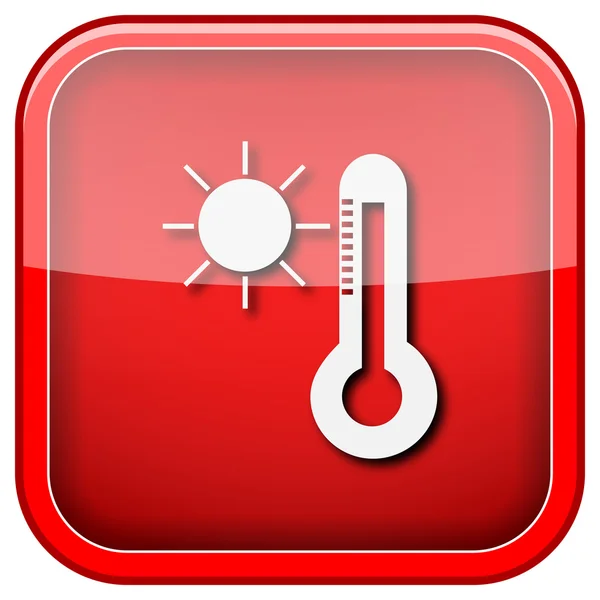 Εικονίδιο ήλιου και θερμόμετρο — Φωτογραφία Αρχείου