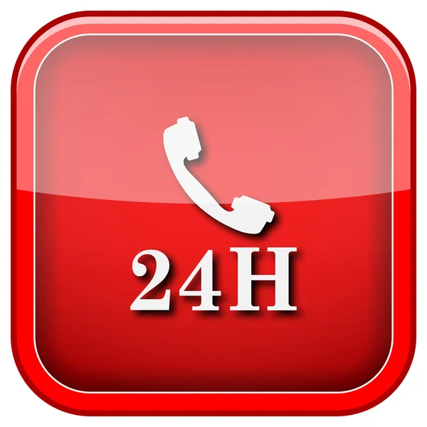 Значок телефона 24H — стоковое фото