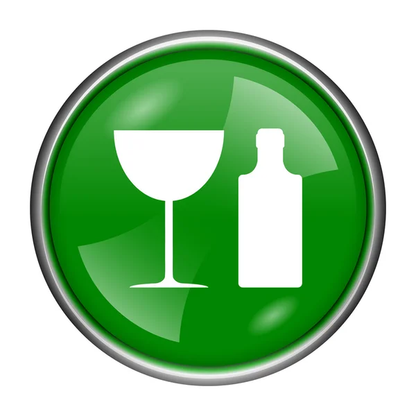 Ikona láhve a sklo — Stock fotografie