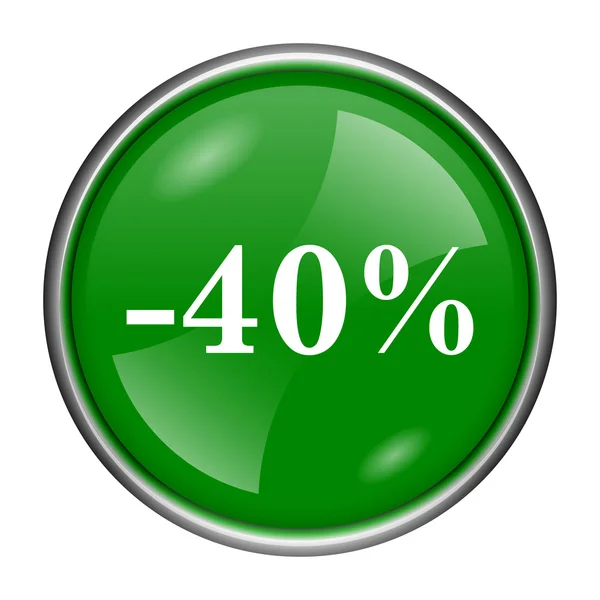 40 procent rabatt ikonen — Stockfoto
