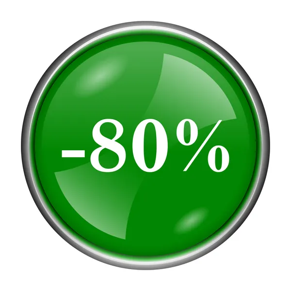 80 percent discount icon — Stock Photo, Image