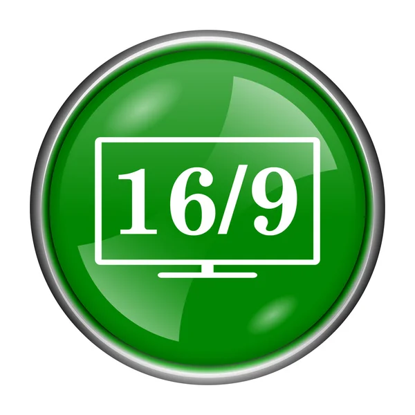 16 9 icono de TV — Foto de Stock