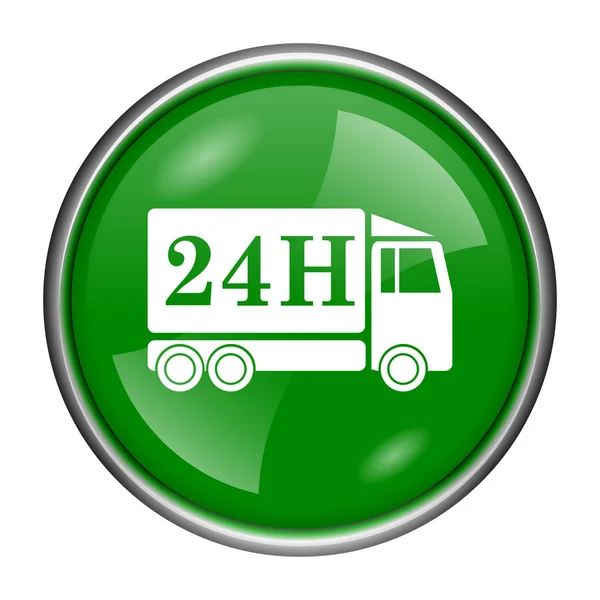 Значок грузовика 24 часа — стоковое фото