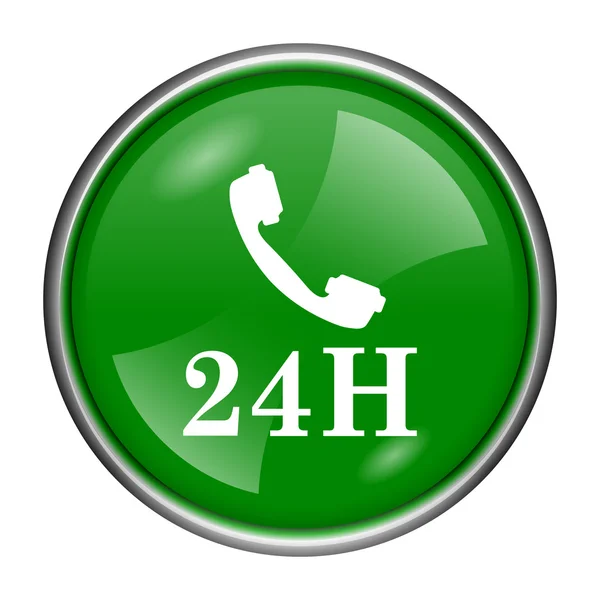 Icono del teléfono 24H —  Fotos de Stock