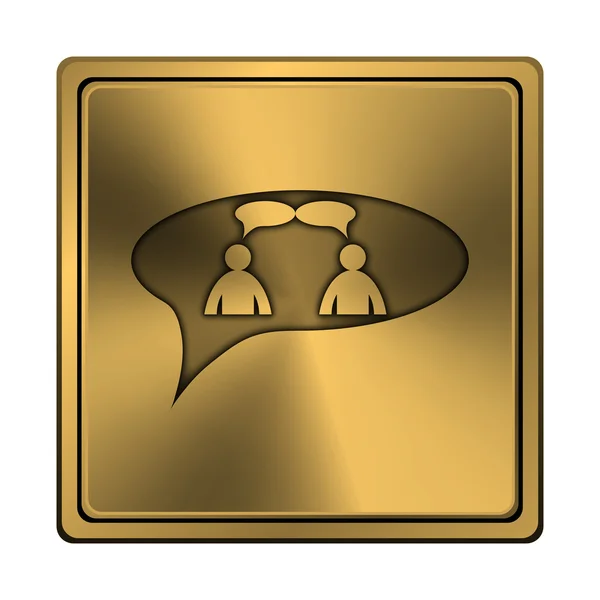 Chat icon - mannen in zeepbel — Stockfoto