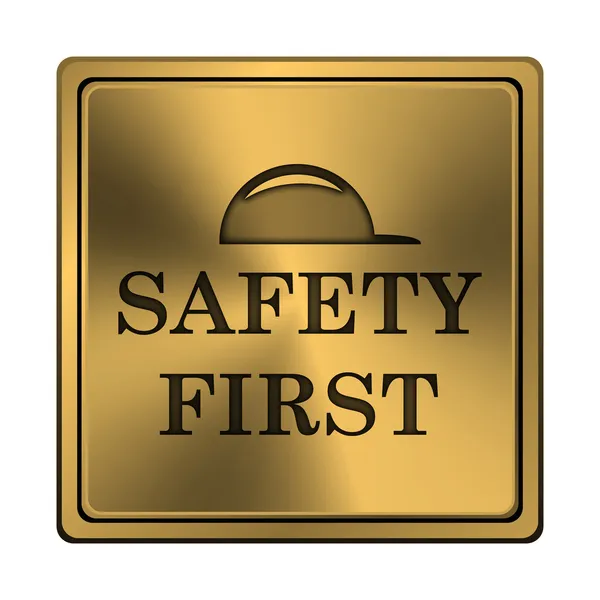 Säkerhet första ikonen — Stockfoto
