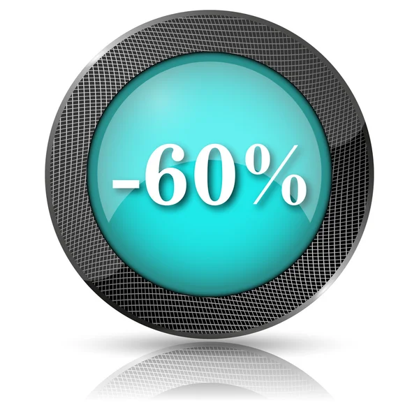 Ícone de desconto de 60 por cento — Fotografia de Stock