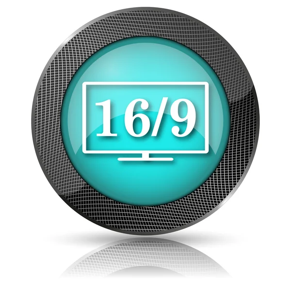 16 9 tv ikonu — Stock fotografie