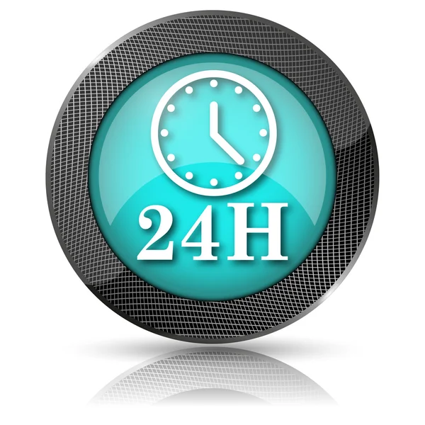 24H clock icon — Stock Photo, Image