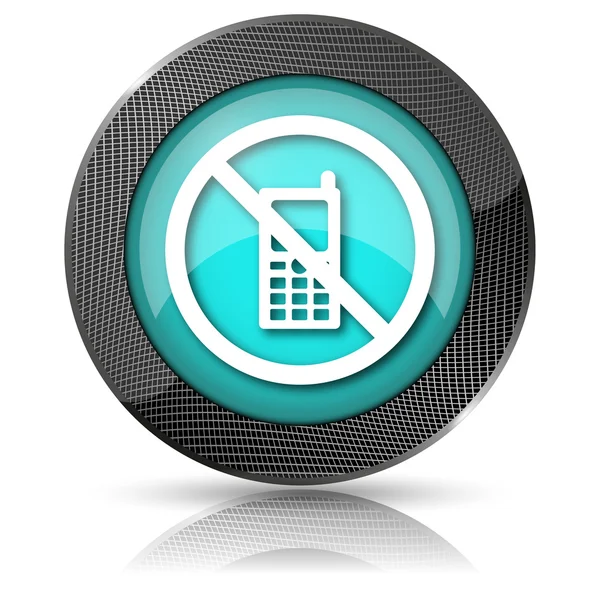 Mobile phone restricted icon — Stock Photo, Image