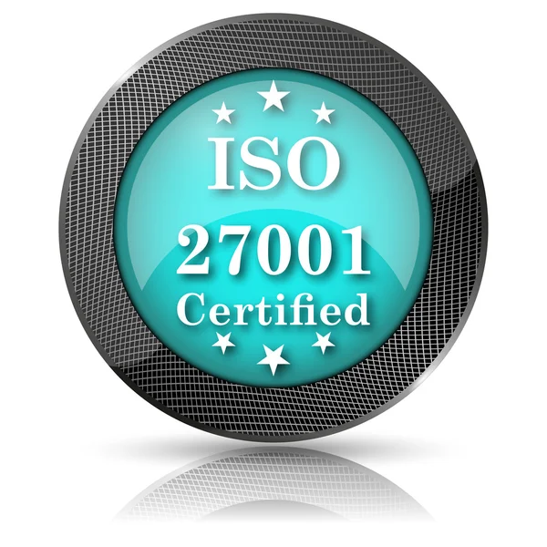 Иконка ISO 27001 — стоковое фото