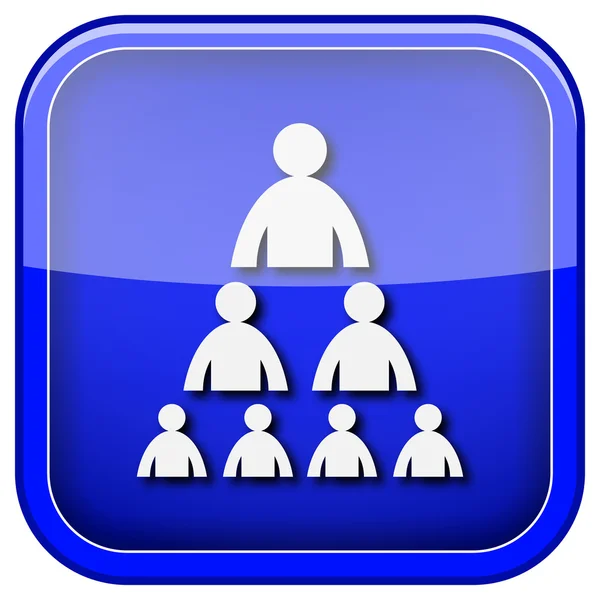 Organisationsschema med människor ikon — Stockfoto