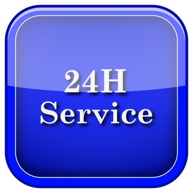 24 saat hizmet simgesi