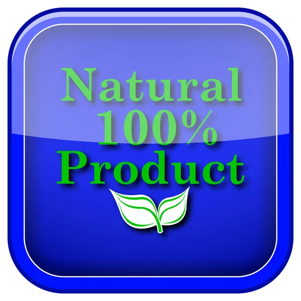 100 por ciento icono de producto natural — Foto de Stock