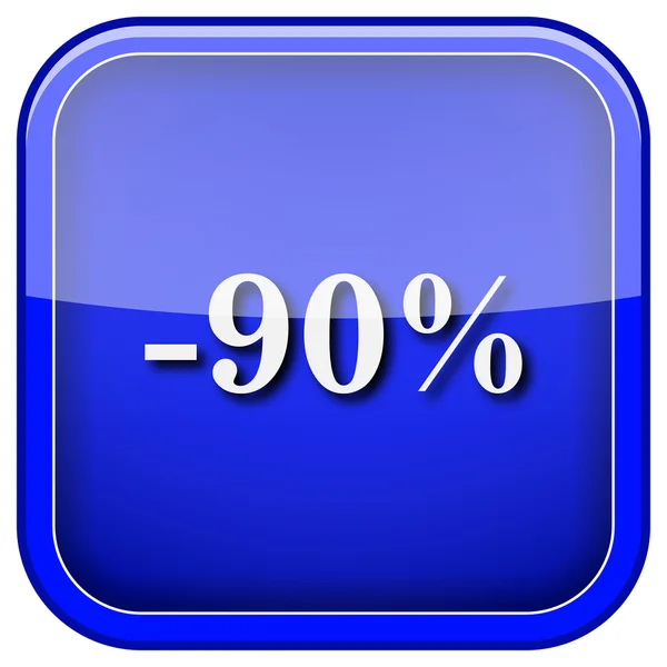 90 procent korting pictogram — Stockfoto