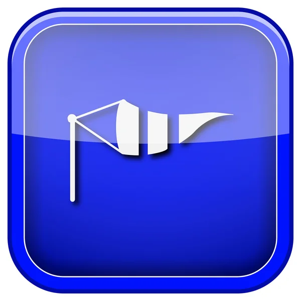 Wind flag icon — Stock Photo, Image