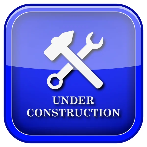 Sob ícone de construção — Fotografia de Stock