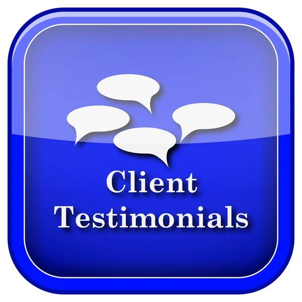 Testimonios de clientes icono — Foto de Stock