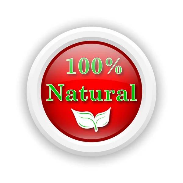 100% naturalny ikona — Zdjęcie stockowe