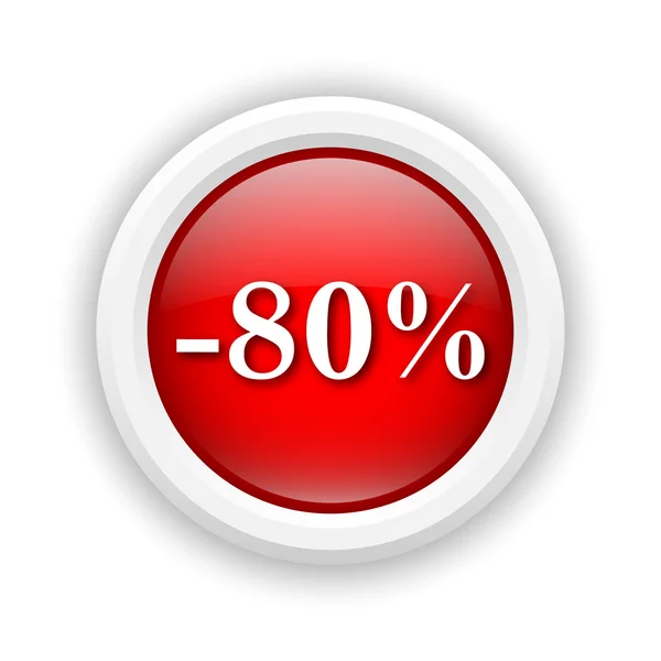 Ícone de desconto de 80 por cento — Fotografia de Stock