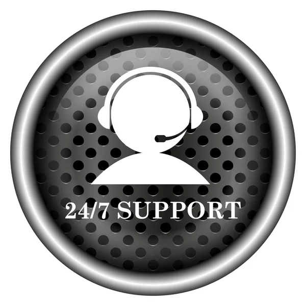 24-7 支持图标 — 图库照片
