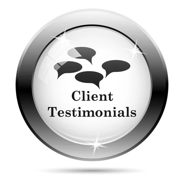 Testimonios de clientes icono — Foto de Stock