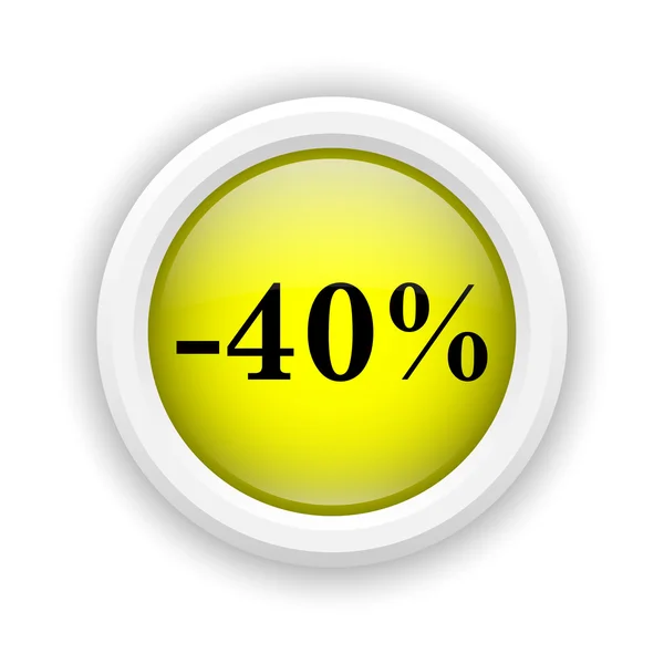 Ikona 40 % slevu — Stock fotografie