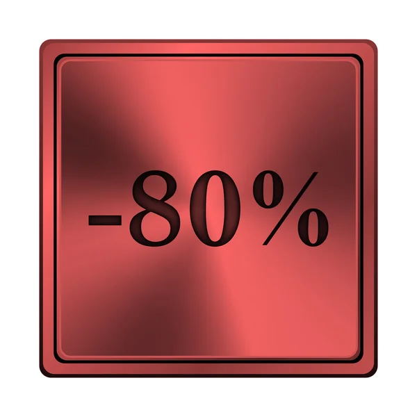 80 procent korting pictogram — Stockfoto