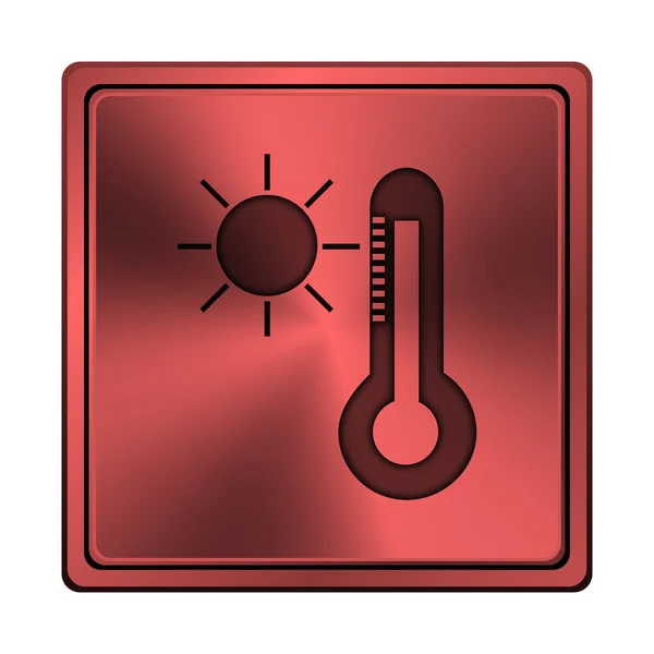 Zon en thermometer pictogram — Stockfoto