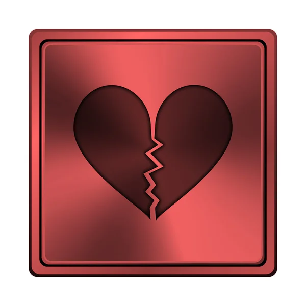 Ikona zlomeného srdce — Stock fotografie
