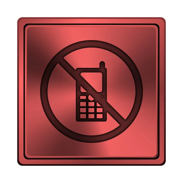 Mobiltelefon korlátozott ikon — Stock Fotó