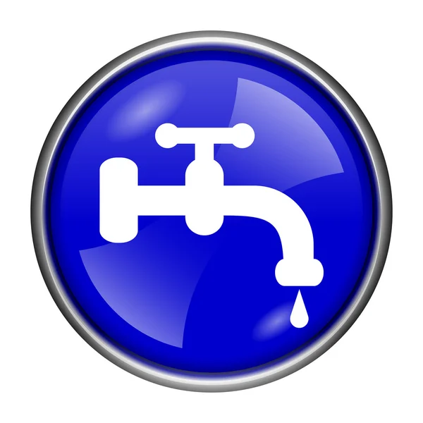 Ikona vodovodního kohoutku — Stock fotografie