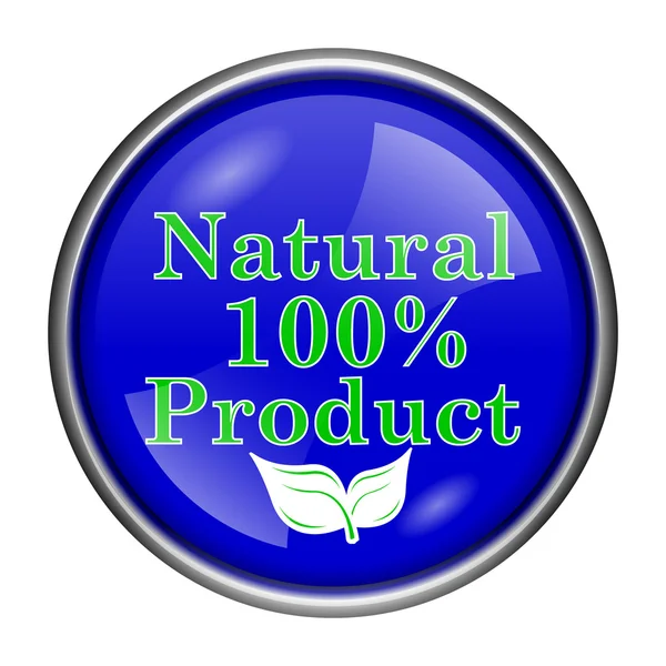 100 procent natuurlijke product icoon — Stockfoto